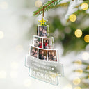 Gift For Bestie,Christmas,Love,Family - Custom Photo Bestie Family We Just Knew We Were Having Fun - Personalized Custom Shaped Acrylic Ornament