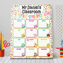 Teacher,Happy - Teacher Classroom Cute Birthday Month Board - Personalized School Sign
