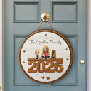 3D Effect Family And Dog Cat - Personalized Custom Shaped Wood Sign