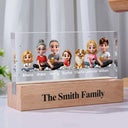 Gift For Grandparents, Gift For Sibling, Family, Parents, Pet Lovers, Happy - 3D Effect Family Couple Sibling Dog Cat - Personalized Rectangle LED Light