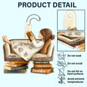 Gift For Women,Gift For Men,Happy,Reading - 3D Effect Just A Girl Who Loves Books - Personalized Acrylic Car Hanger