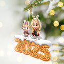 Gift For Kids,Gift For Grandkids,Gift For Grandpa,Gift For Grandma,Gift For Mother,Gift For Father,Christmas,Happy - 3D Effect Kid Baby Sitting Christmas Gingerbread - Personalized Custom Shaped Acrylic Ornament