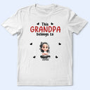 3D Effect Kid Cross Arm This Grandpa Belongs To - Personalized T Shirt