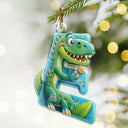 Gift For Kids,Gift For Grandkids,Happy,Christmas - 3D Race Car Truck Dinosaur Mermaid Alphabet - Personalized Custom Shaped Acrylic Ornament