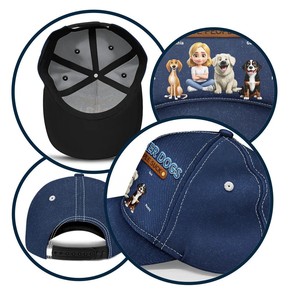 Pet Lovers,Dog Lovers,Cat Lovers,Funny - A Man And His Dog Because People Suck 3D Effect - Personalized Classic Cap