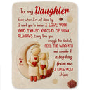 Grandma - Grandkids,Gift For Grandkids,Mom - Children,Love,Top Marke - A Big Hug From Mom Grandma - Personalized Fleece Blanket, Sherpa Blanket