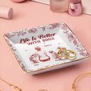 Dog Lovers, Pet Lovers, Cat Lovers, Love, Dog Mom - A Bond That Can't Be Broken Dog Toile - Personalized Ring Dish