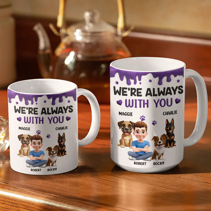 Dog Lovers,Dog Mom,Dog Dad,Pet Lovers,Happy - A Girl And Her Dog A Bond That Can't Be Broken - Personalized White Edge-to-Edge Mug