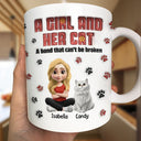 Pet Lovers, Pet Mom, Dog Lovers, Dog Mom, Cat Lovers, Cat Mom, Happy - A Girl And Her Fur Babies - 3D Inflated Effect Printed, Personalized Mug