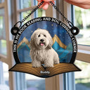 Reading, Cat Lovers, Pet Lovers, Happy - A Girl Who Loves Books & Cats - Personalized Window Hanging Suncatcher Ornament