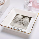 Gift For Bestie, Old Best friends, Gift For Sisters, Happy, Custom Photo - Custom Photo Besties Gray Scale Right In The Throat - Personalized Ring Dish