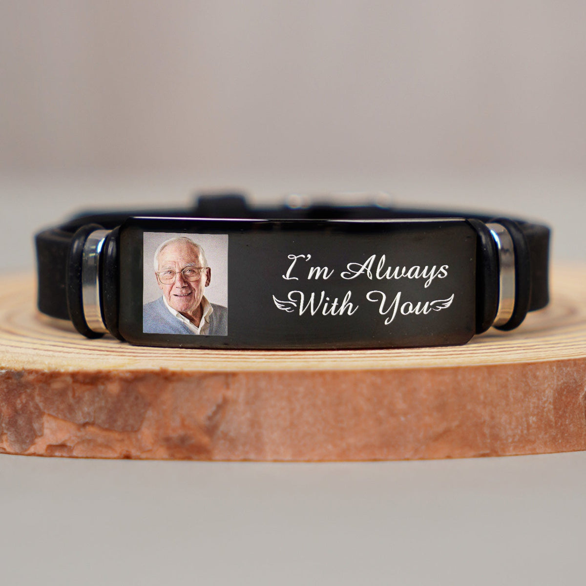 Custom Photo I'm Always With You - Memorial Gift For Family, Friend - Personalized Engraved Bracelet