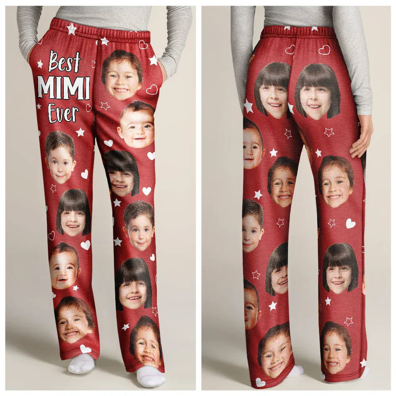 Custom Photo,Gift For Mother,Gift For Grandma,Love - Custom Photo Best Mom Grandma Ever - Personalized Pajama Pants