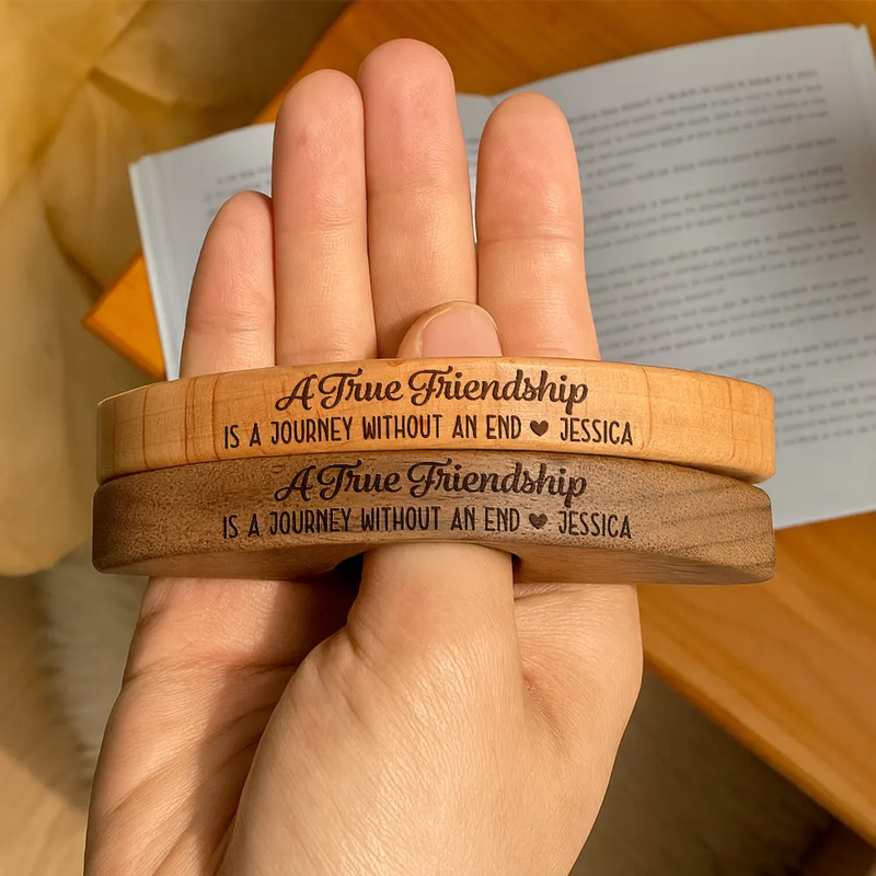 Gift For Bestie,Gift For Sisters,Happy,Gift For Brothers,Reading,Top Market - A True Friendship Is A Journey Without An End - Personalized Book Page Holder