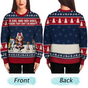 A Girl And Her Dogs A Bond That Can't Be Broken - Personalized Unisex Ugly Sweater