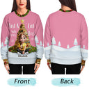 Gift For Yourself,Gift For Women,Gift For Men,Reading,Funny,Christmas - All Booked For Christmas - Personalized Unisex Ugly Sweater