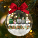 Christmas,Family,Love - All Hearts Come Home For Christmas - Personalized 3D Acrylic Ball Ornament