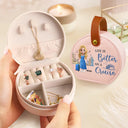 Travel,Gift For Yourself,Gift For Women,Happy - All My Travel Jewelry Stuff - Personalized Jewelry Box With Handle