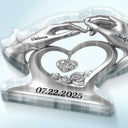Gift For Couples,Gift For Husband,Gift For Wife,Gift For Boyfriend,Gift For Girlfriend,Happy - Anniversary Wedding Gifts For Couples - 3D Inflated Effect Printed, Personalized Custom Shaped Acrylic Plaque