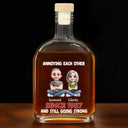 Gift For Couples, Gift For Women, Gift For Men, Gift For Husband, Gift For Wife, Gift For Girlfriend, Gift For Boyfriend, Top Market, Old Couples, Love - Annoying Each Other Since Couple - Personalized Whiskey Bottle