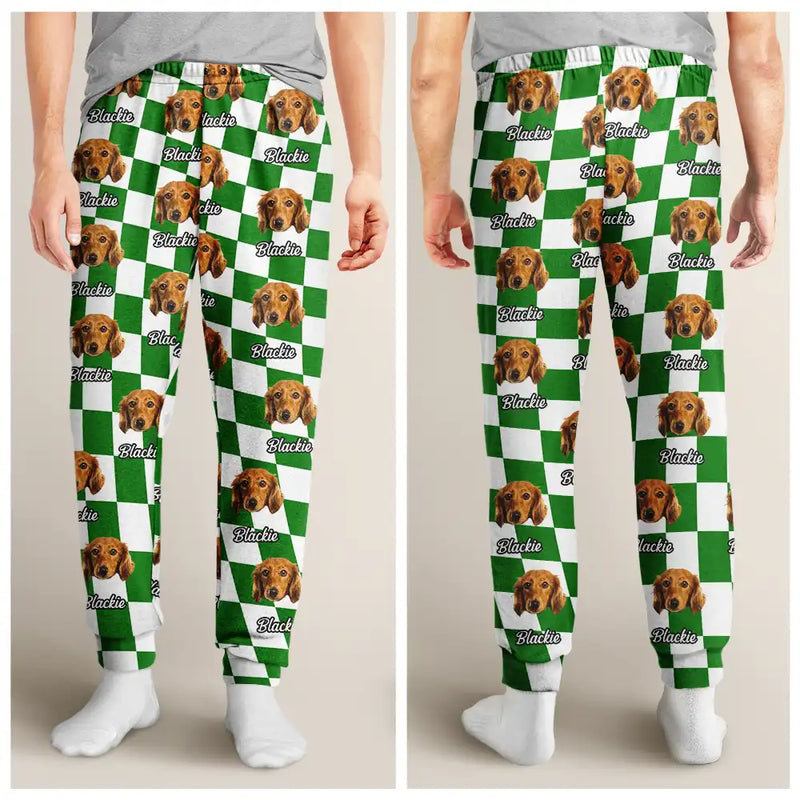 Family - Custom Photo Family Pet Face Cut - Personalized Pajama Pants