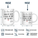 Gift For Bestie,Gift For Sisters,Gift For Women,Happy,Top Market - Being My Bestie Is Really The Only Gift You Need - Personalized Mug