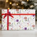 Family,Gift For Women,Happy - Birth Flower Custom Name Family Daughter Sister - Personalized Wrapping Paper