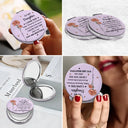 Gift For Daughter,Gift For Grandkids,Gift For Sisters,Gift For Bestie,Love,Gift For Women - Birth Flower My Daughter You Are Beautiful - Personalized Circle Compact Mirror