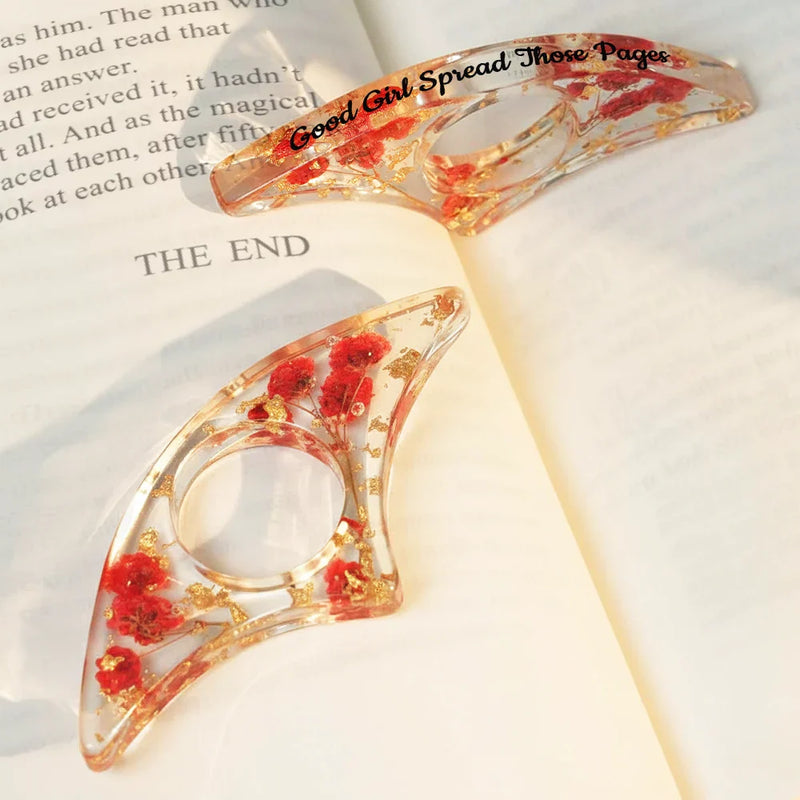 Reading,Gift For Women,Happy - Book Whore Spread Those Pages - Personalized Resin Flower Page Holder
