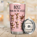 Gifts For Colleagues, Gift For Women, Gift For Men - Boss' Little Trouble 3D Effect Funny Donkey - Personalized Tumbler