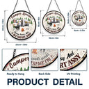 Gift For Yourself,Gift For Women,Happy,Camping - Camper Queen Classy Sassy - Personalized Stained Glass Window Hanging Suncatcher