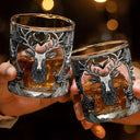 Gift For Yourself, Gift For Men - Camping Hiking Adventures - Personalized Whiskey Glass
