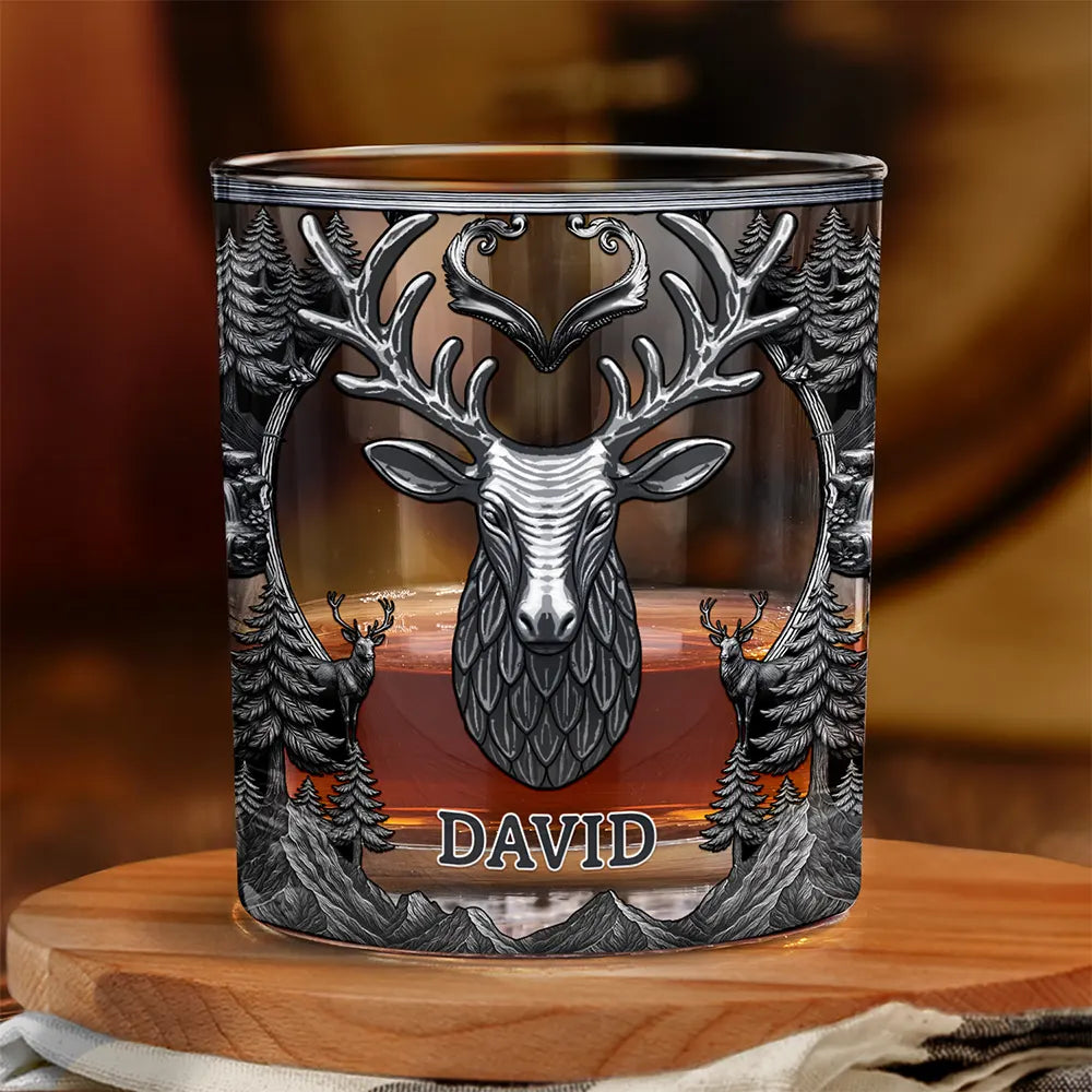 Gift For Yourself, Gift For Men - Camping Hiking Adventures - Personalized Whiskey Glass