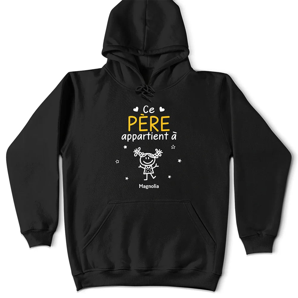 Gift For Women, Gift For Men, Parents, Gift For Mother, Gift For Grandpa, Gift For Father, Gift For Grandma, Gift For Grandparents, Love, French - Ce Grand-Père Cette Grand-Mère Ce Papa Cette Maman Appartient À - T Shirt Personnalisé