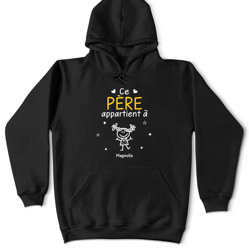 Gift For Women, Gift For Men, Parents, Gift For Mother, Gift For Grandpa, Gift For Father, Gift For Grandma, Gift For Grandparents, Love, French - Ce Grand-Père Cette Grand-Mère Ce Papa Cette Maman Appartient À - T Shirt Personnalisé