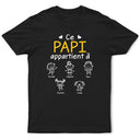 Gift For Women, Gift For Men, Parents, Gift For Mother, Gift For Grandpa, Gift For Father, Gift For Grandma, Gift For Grandparents, Love, French - Ce Grand-Père Cette Grand-Mère Ce Papa Cette Maman Appartient À - T Shirt Personnalisé