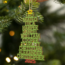Christmas,Top Market - Christmas Color Tree Family Name - Gift For Family, Besties, Coworker - Personalized Custom Shaped Wooden Ornament