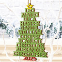 Christmas,Top Market - Christmas Color Tree Family Name - Gift For Family, Besties, Coworker - Personalized Custom Shaped Wooden Ornament