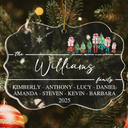 Family, Happy, Christmas - Christmas Family Members Holiday Shopping Watercolor - Personalized Medallion Acrylic Ornament