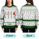 Family,Happy,Christmas - Christmas Tree Family - Personalized Unisex Ugly Sweater