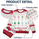 Family,Happy,Christmas - Christmas Tree Family - Personalized Unisex Ugly Sweater