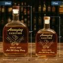 Gift For Couples,Gift For Men,Gift For Boyfriend,Gift For Husband - Couple Annoying Each Other Metal Effect - Personalized Whiskey Bottle