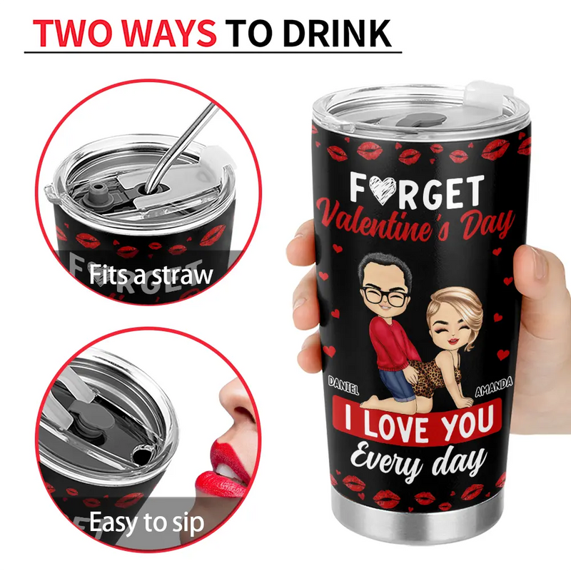 Old Couples,Gift For Husband,Gift For Wife,Gift For Boyfriend,Gift For Girlfriend,Love - Couple I Love You Every Day - Personalized Tumbler