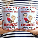 Old Couples, Gift For Husband, Gift For Wife, Gift For Boyfriend, Gift For Girlfriend, Love - Couple I Love You Every Day - Personalized White Edge-to-Edge Mug
