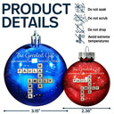 Gift For Sibling,Gift For Sisters,Gift For Brothers,Christmas,Happy - Crossword Brothers & Sisters Forever Linked Together - Personalized Ball Ornament