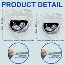 Christmas, New Dad, New baby, New Mom, Custom Photo, Happy - Custom Photo Baby Expecting See You In 2026 - Personalized Heart Shaped Glass Ornament
