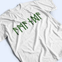 Gift For Yourself,Happy - Custom Name In Viking Runes Warrior Camping Hiking - Personalized T Shirt
