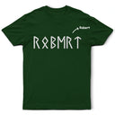 Gift For Yourself,Happy - Custom Name In Viking Runes Warrior Camping Hiking - Personalized T Shirt