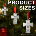 Christmas, New baby - Custom Photo Baptism Cross God Bless This Child - Personalized Metal Ornament