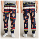 Gift For Bestie,Christmas,Happy,Gift For Sisters,Gift For Brothers,Gift For Sibling,Cousin - Custom Photo Besties Friends Siblings Forever - Personalized Pajama Pants